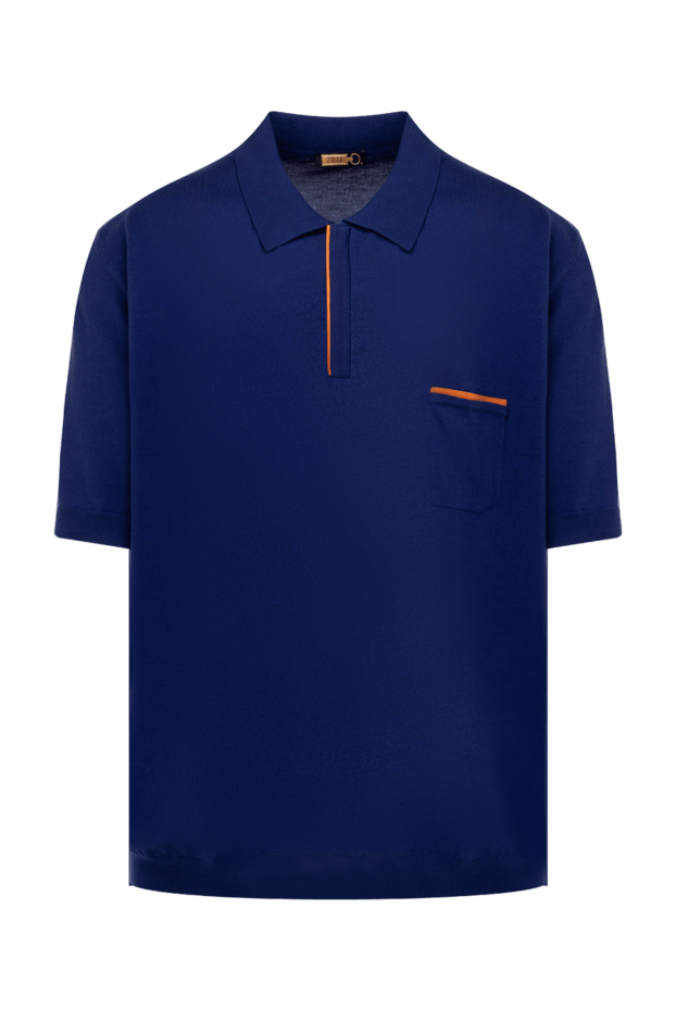 Zilli man cotton and silk polo blue for men buy with prices and photos 153052 - photo 1