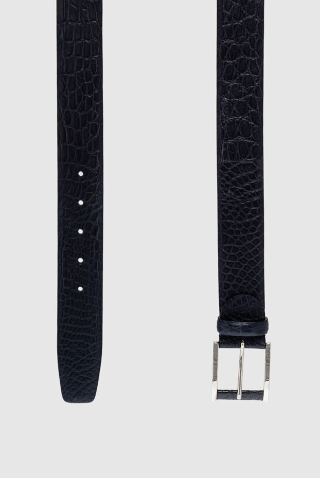 Cesare di Napoli dark blue crocodile skin belt for men 153089 - photo 3