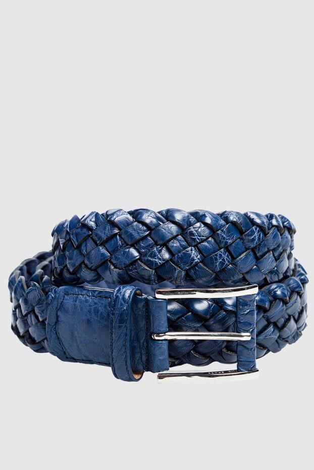 Cesare di Napoli man crocodile leather belt blue for men buy with prices and photos 153092 - photo 1