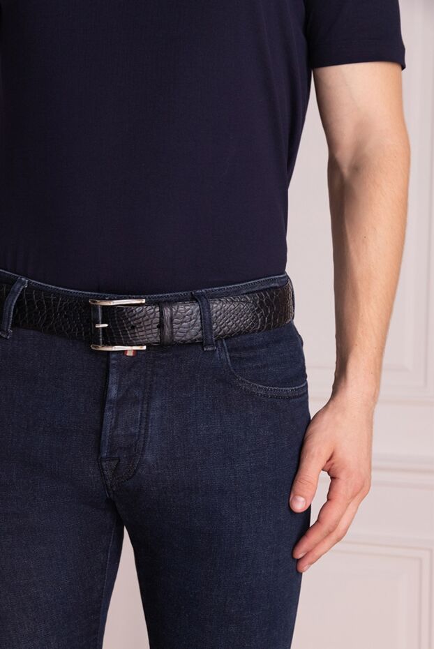 Cesare di Napoli man black crocodile leather belt for men buy with prices and photos 153096 - photo 2