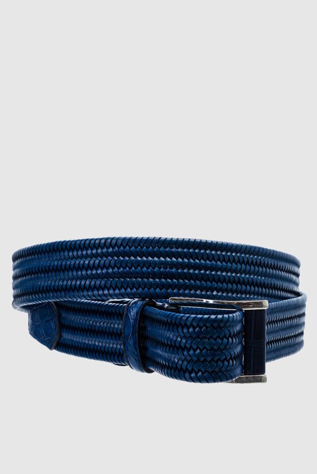 Cesare di Napoli man leather belt blue for men buy with prices and photos 153097 - photo 1