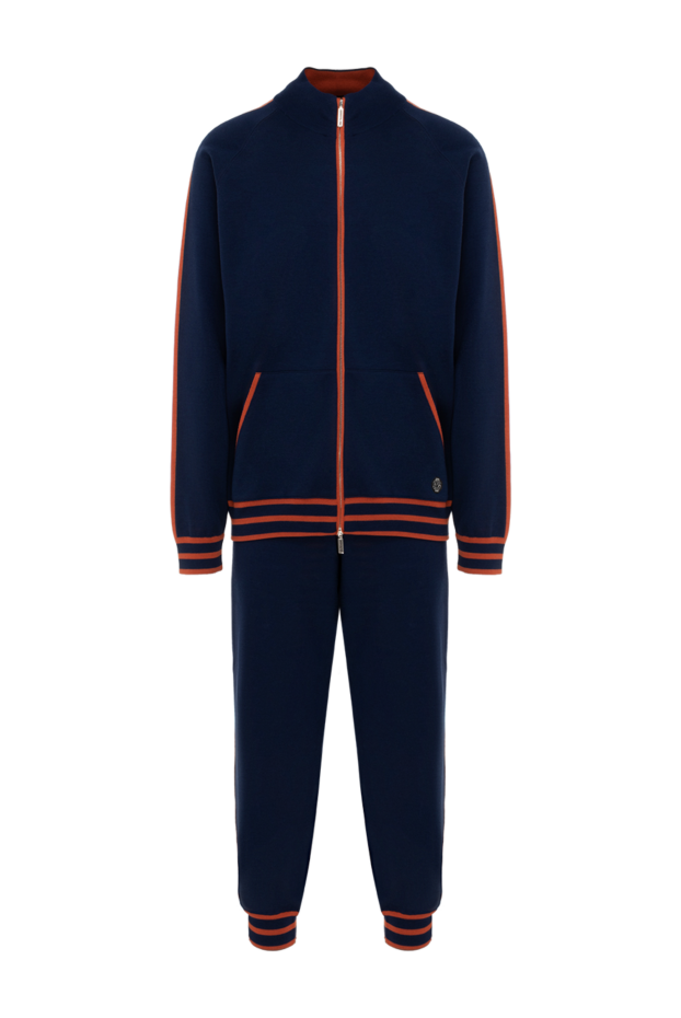 Stefano Ricci men's sports suit made of wool and silk blue 153163 - photo 1