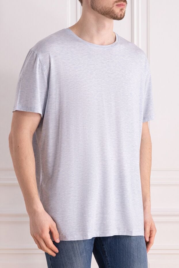 Derek Rose men's blue micromodal and elastane t-shirt 153232 - photo 3