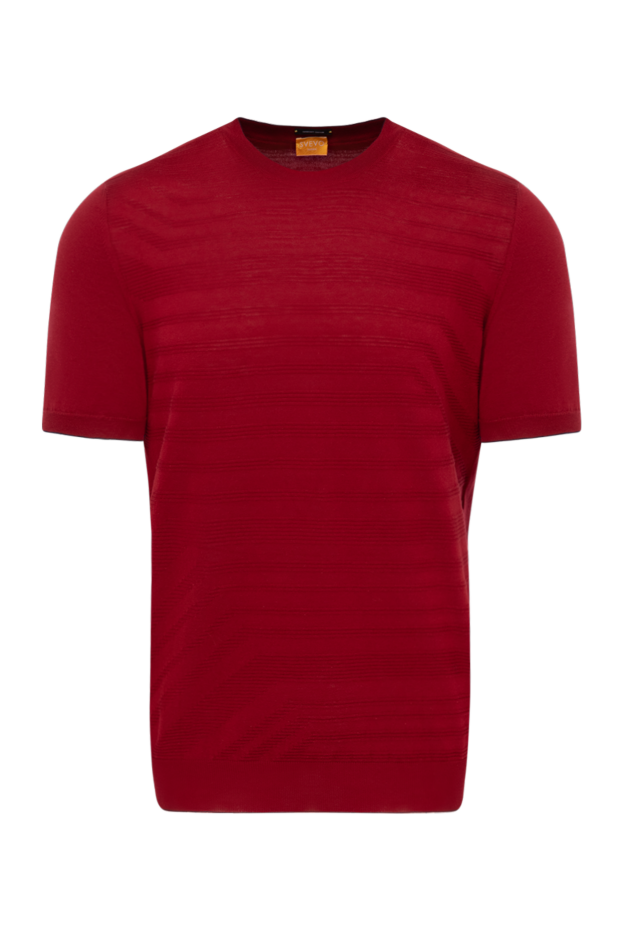 Svevo cotton short sleeve jumper in red 153335 - photo 1
