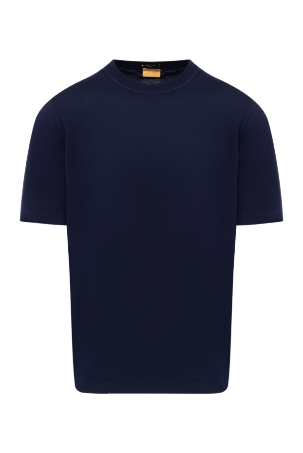 Svevo a laconic cotton jumper in a rich blue color 153340 - photo 1