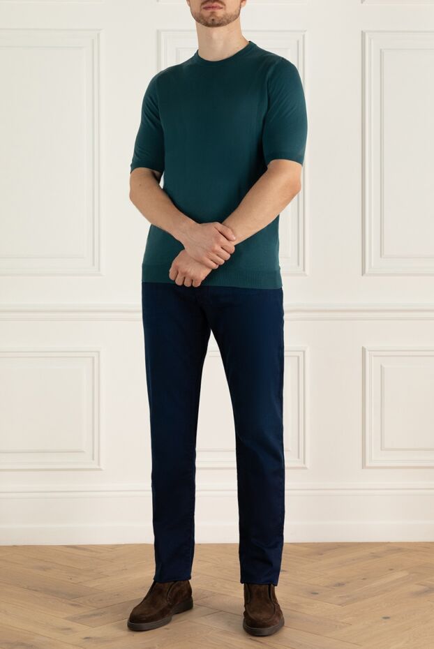Svevo men's green short sleeve knitted jumper (markdown) 195451 - photo 2