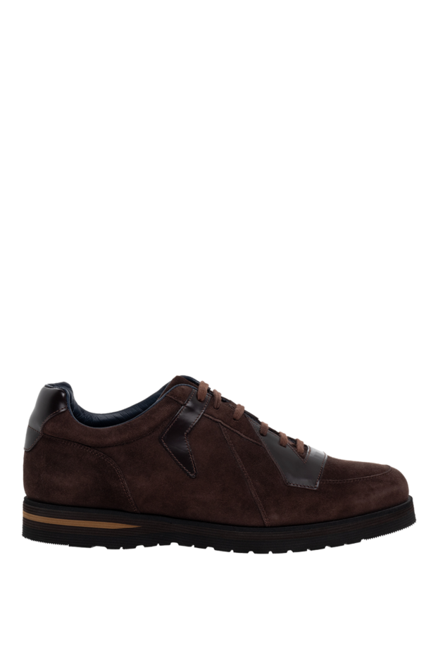 Zilli man brown leather and suede sneakers for men buy with prices and photos 153451 - photo 1