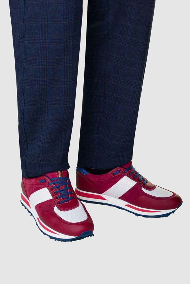 Zilli red suede sneakers for men 153461 - photo 3