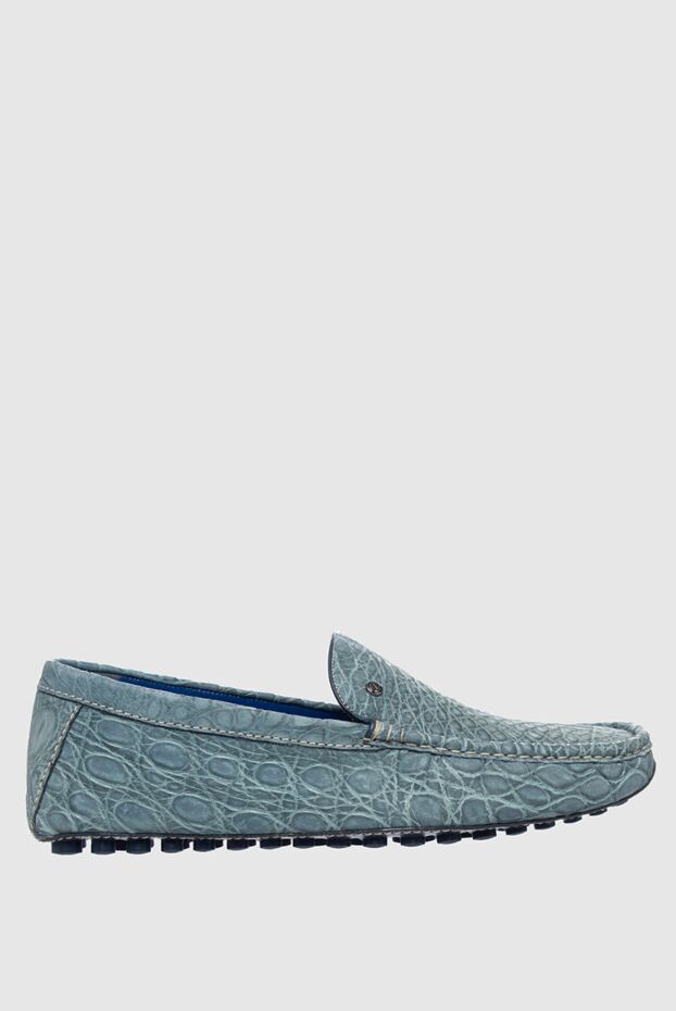 Zilli man men's moccasins made of blue crocodile skin buy with prices and photos 153465 - photo 1