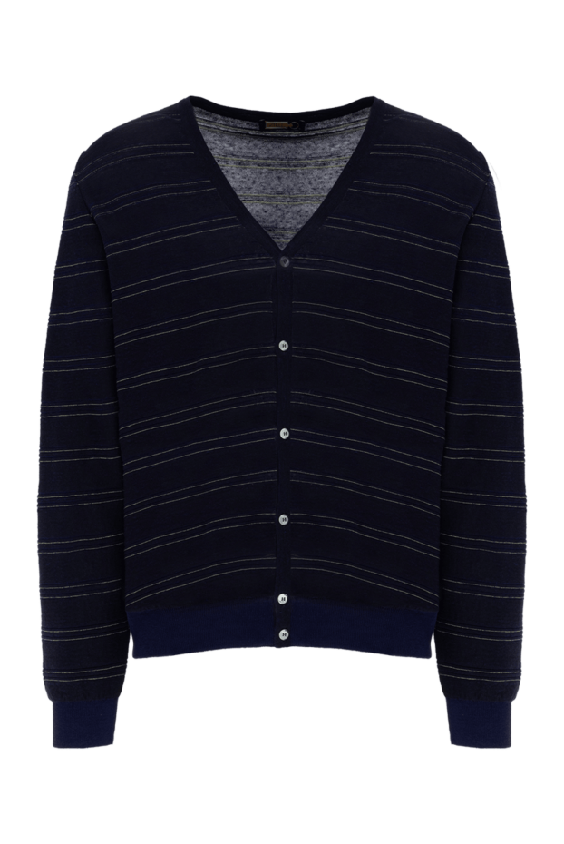 Zilli man men's cardigan made of linen, silk and cashmere blue buy with prices and photos 153492 - photo 1