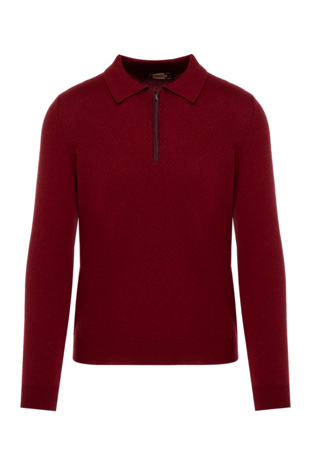 Zilli man cashmere long sleeve polo burgundy for men buy with prices and photos 153515 - photo 1