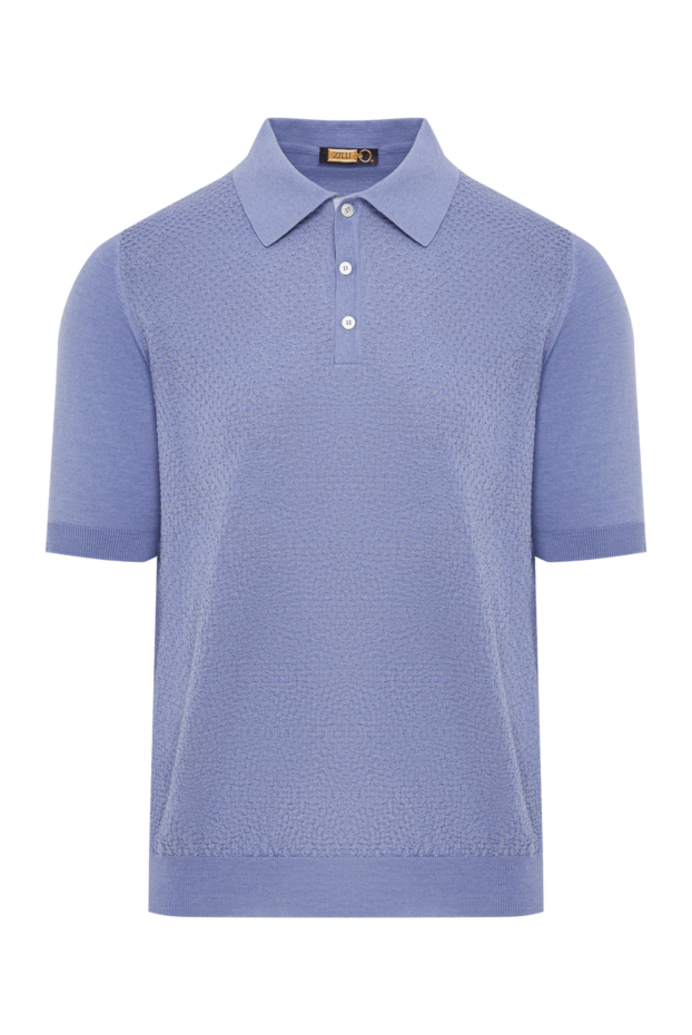 Zilli blue cashmere and silk polo for men 153540 - photo 1