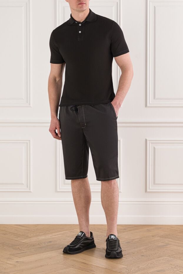 Zilli men's beige cotton shorts with drawstring waist 153930 - photo 2