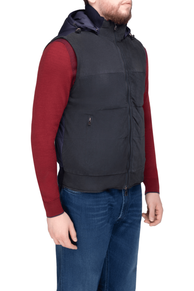 Casheart combined suede and nylon vest with voluminous quilting 154026 - photo 3