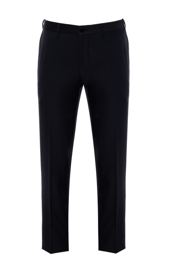 Zilli men's wool trousers of a strict silhouette in dark blue 154061 - photo 1