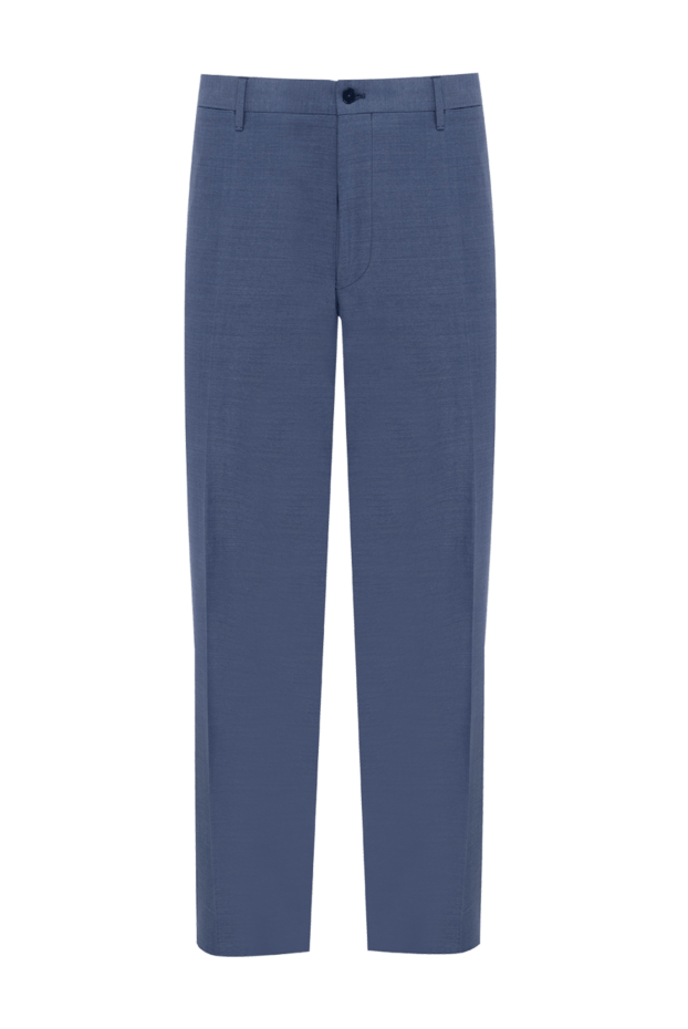 Zilli light blue slim fit trousers made of semi-wool fabric with elastic comfort 154080 - photo 1
