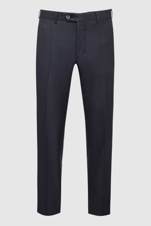 Zilli men's classic wool trousers in dark blue 154102 - photo 1