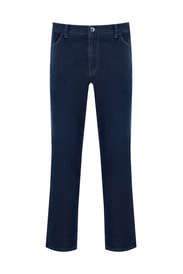 Zilli classic dark blue jeans with embroidered pattern 154127 - photo 1