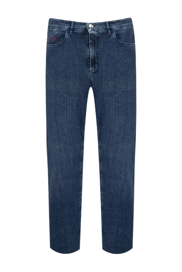 Zilli jeans made of dense blue denim with a uniform boiled effect 154128 - photo 1