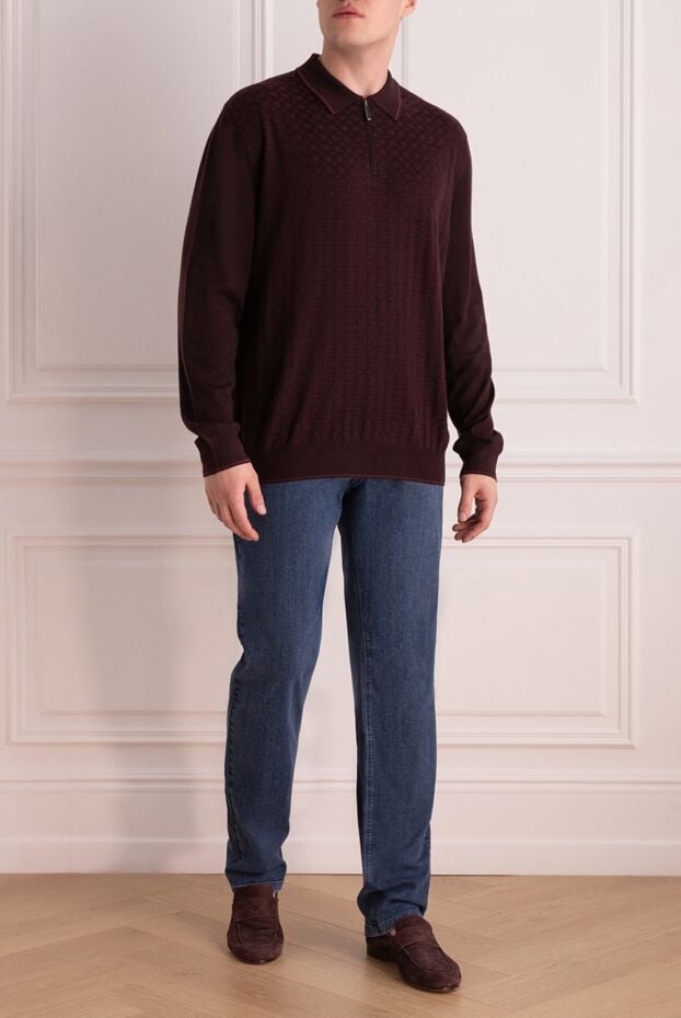 Zilli jeans made of dense blue denim with a uniform boiled effect 154128 - photo 2