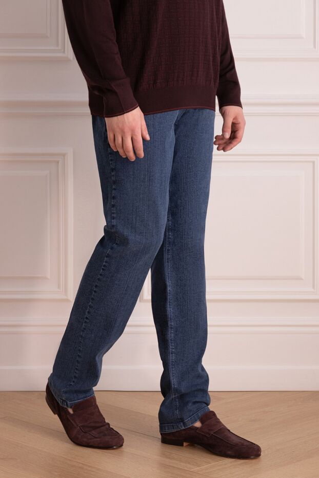Zilli jeans made of dense blue denim with a uniform boiled effect 154128 - photo 3