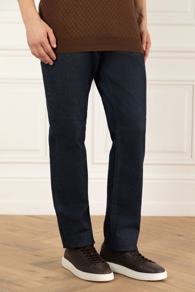 Zilli straight-leg jeans in dark blue denim with a clean cut 154132 - photo 3