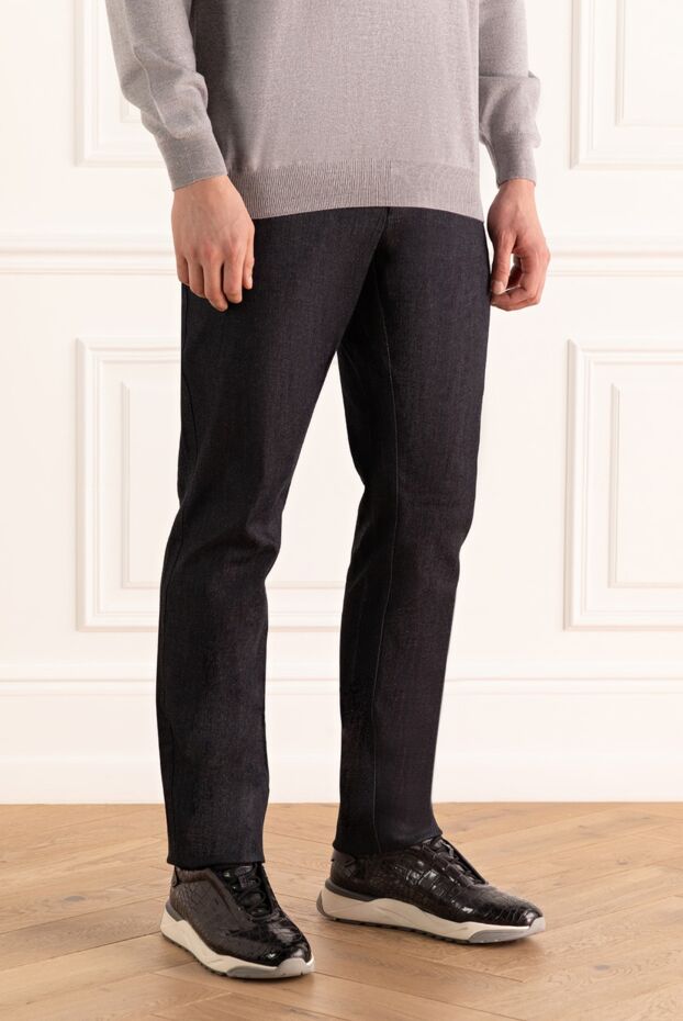Zilli straight-leg jeans in grey denim with a melange effect 154140 - photo 3