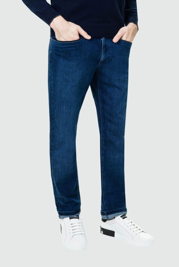 Zilli straight jeans in rich blue with stretch fabric 154146 - photo 3