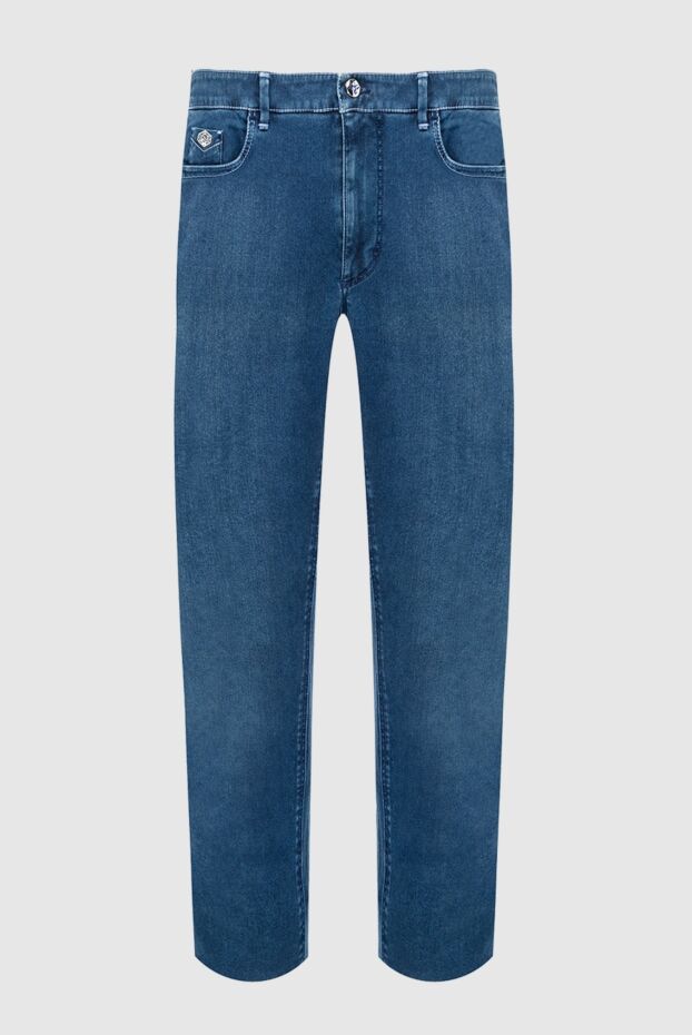 Zilli men's five-pocket jeans in a classic blue shade with a metallic emblem 154151 - photo 1