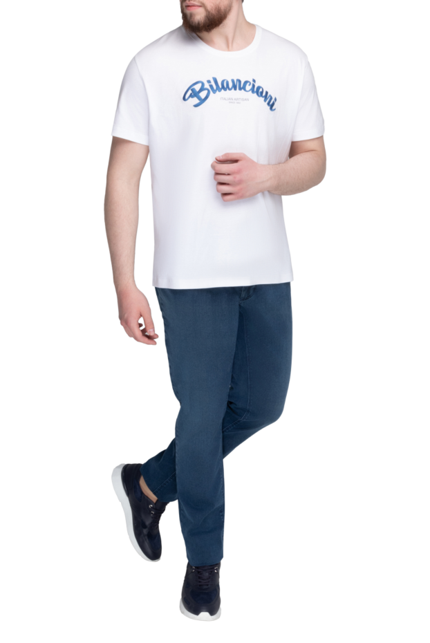 Zilli men's five-pocket jeans in a classic blue shade with a metallic emblem 154151 - photo 2