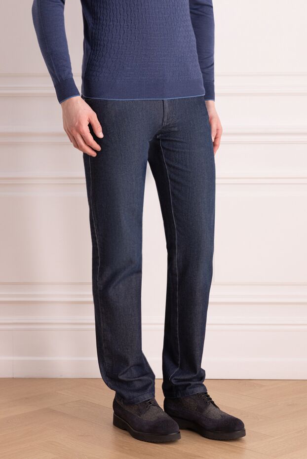 Zilli men's casual jeans made of thick blue denim 154166 - photo 3