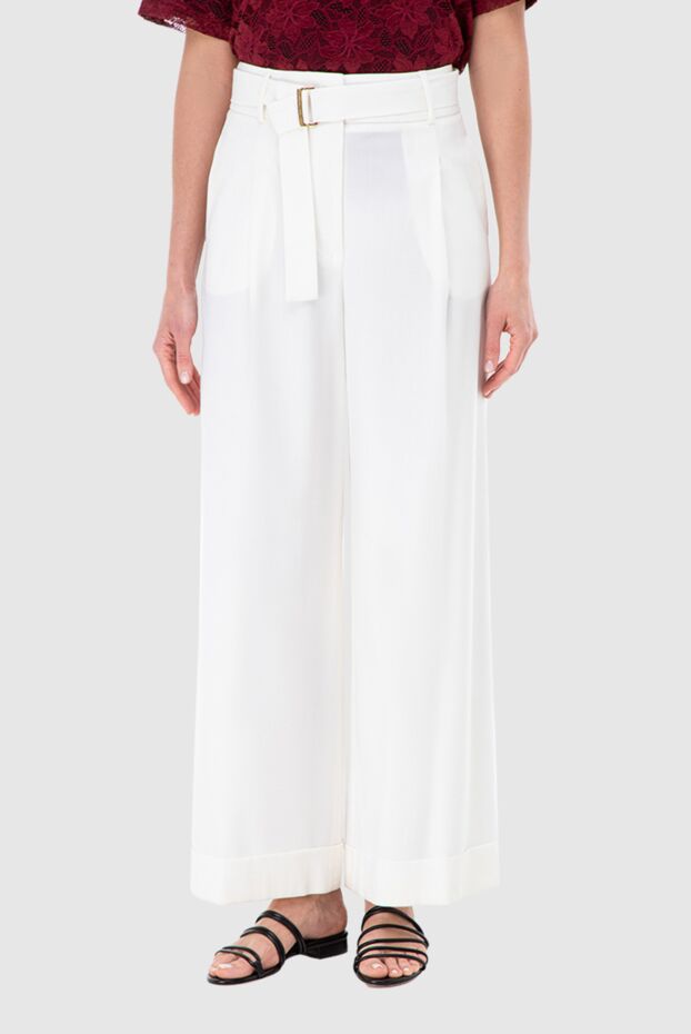 Peserico woman white acetate and cupra trousers for women buy with prices and photos 154306 - photo 2