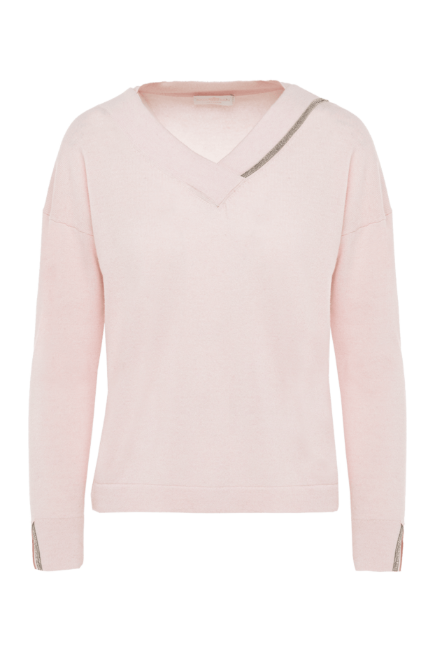 Rocco Ragni light pink womens jumper with a v-neck 154338 - photo 1