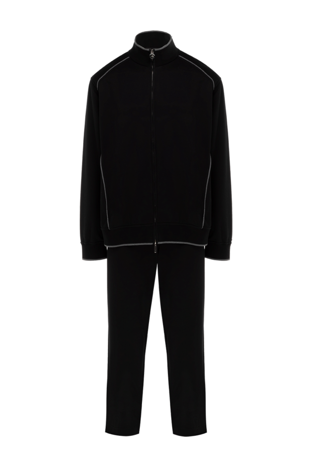Stefano Ricci dark blue cotton tracksuit with large embroidery on the back 154411 - photo 1