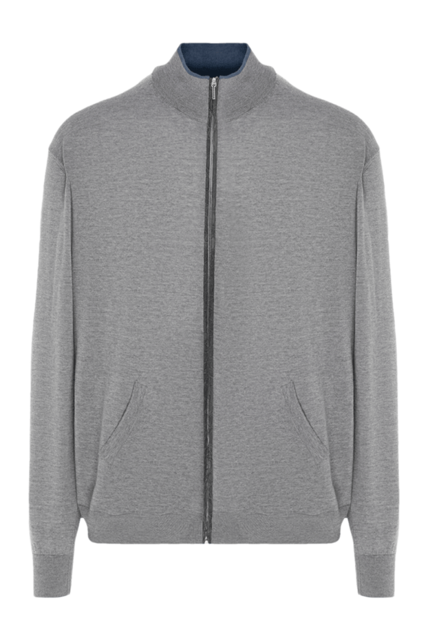Cesare di Napoli man men's gray wool cardigan buy with prices and photos 154506 - photo 1