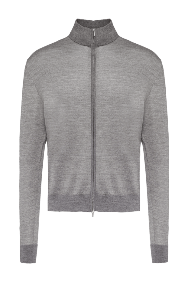 Cesare di Napoli man men's cardigan made of wool and silk, gray buy with prices and photos 154521 - photo 1