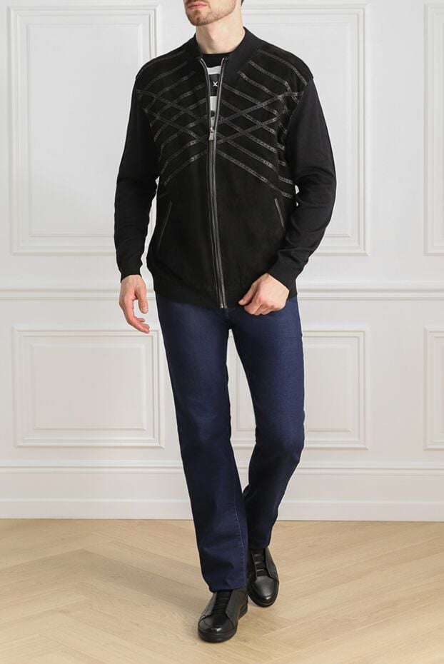 Torras black suede cardigan for men 154559 - photo 2