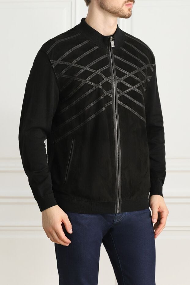 Torras black suede cardigan for men 154559 - photo 3
