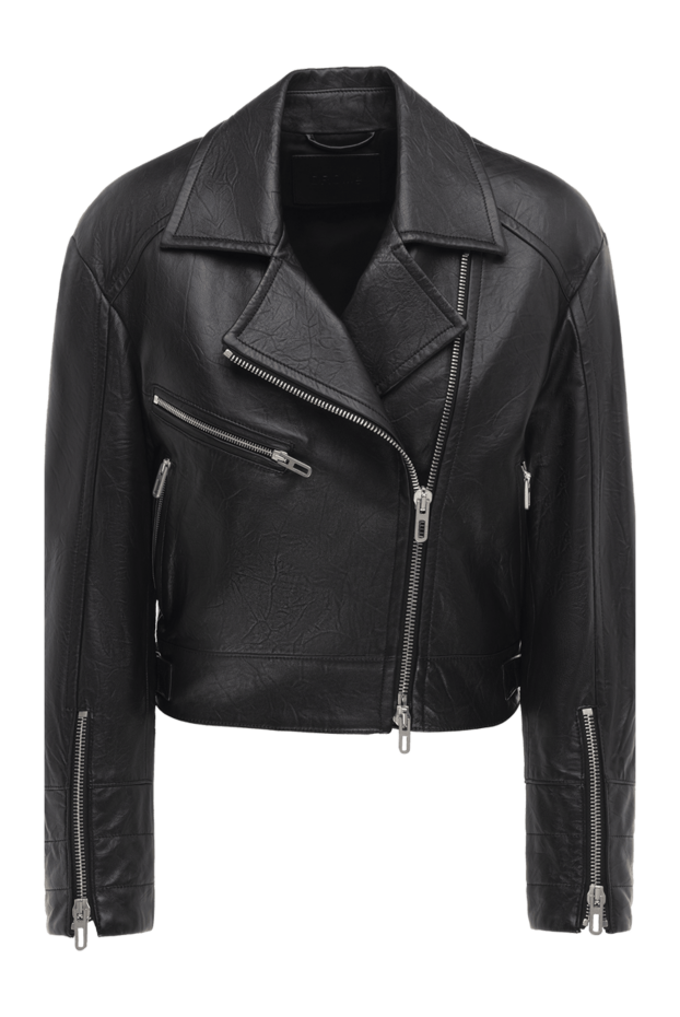 DROMe woman women's black genuine leather jacket buy with prices and photos 154584 - photo 1