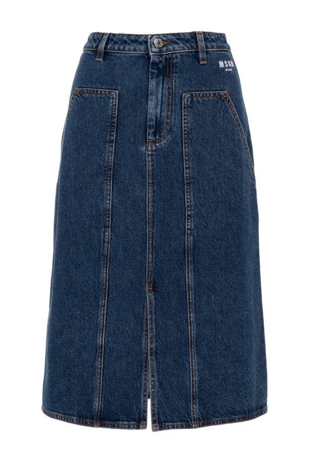 MSGM женские юбка из хлопка синяя женская купить с ценами и фото 154609 - фото 1