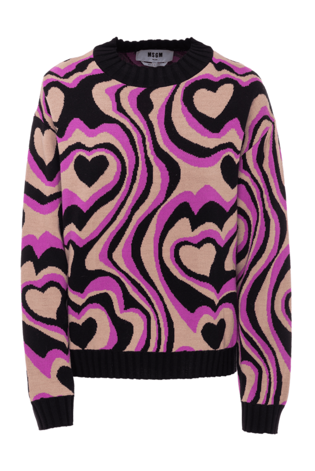 MSGM женские джемпер из шерсти и акрила фиолетовый женский купить с ценами и фото 154629 - фото 1