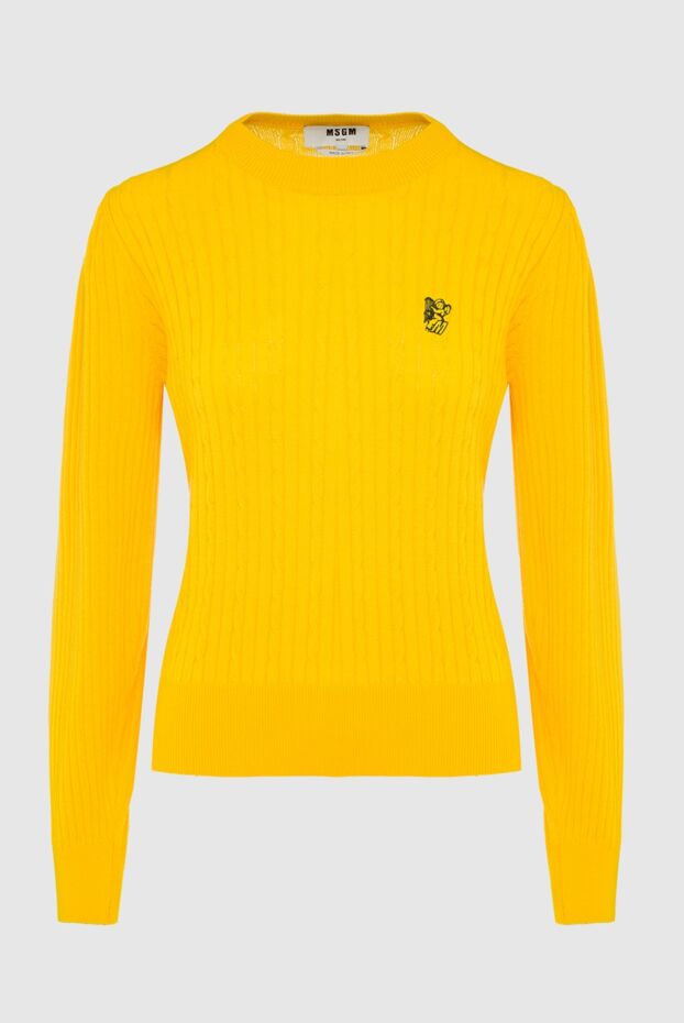 MSGM woman yellow wool and acrylic jumper for women buy with prices and photos 154631 - photo 1