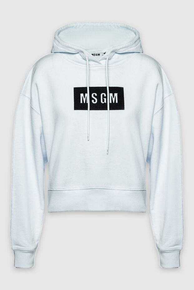 MSGM woman cotton hoodie white for women buy with prices and photos 154634 - photo 1