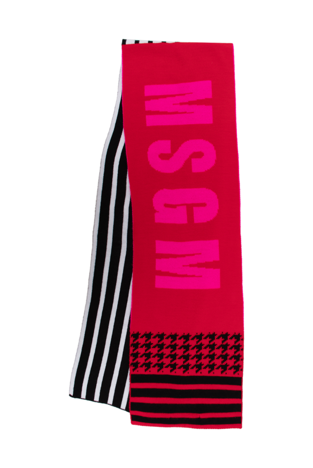 MSGM женские шарф из акрила красный женский купить с ценами и фото 154637 - фото 1