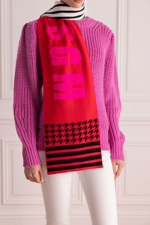 MSGM red acrylic scarf for women 154637 - photo 2