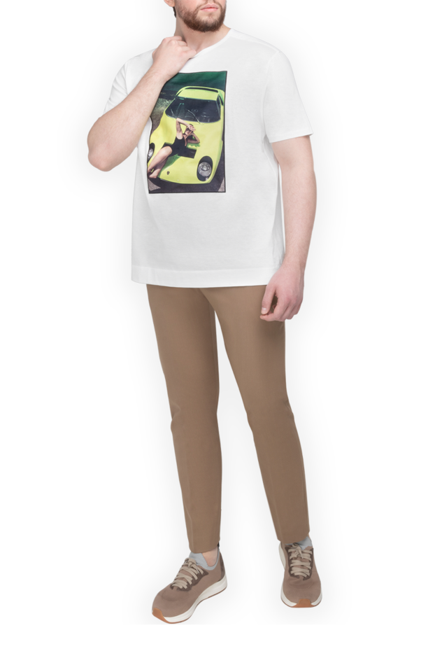 Limitato men's t-shirt featuring a pin-up model and a white sports car 154712 - photo 2