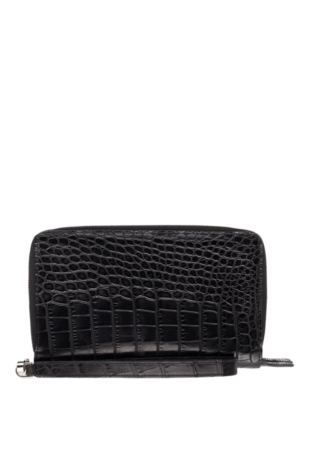 Cesare di Napoli man men's black alligator leather clutch buy with prices and photos 154722 - photo 1