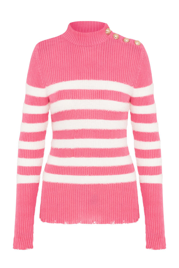 Balmain women's pink striped jumper 154786 - photo 1