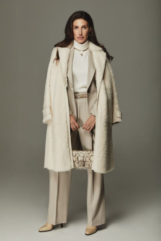 Women's leather boots with a strap, beige - photo 2