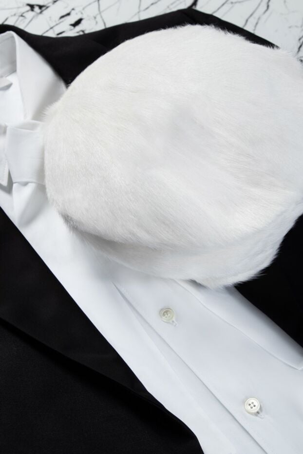 FG Furs white women's fur beret 154875 - photo 2